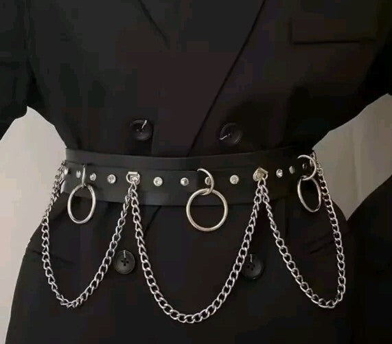 Gothic High Waisted Chain Belt
