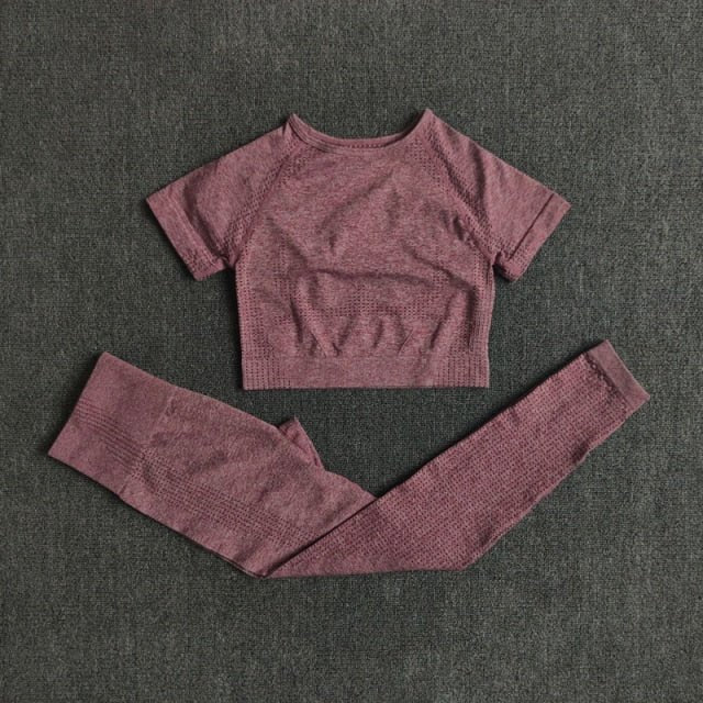 Conjunto Fitness Sem Costura 2/3/5 Peças