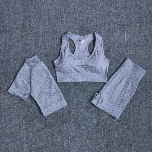 Conjunto Fitness Sem Costura 2/3/5 Peças