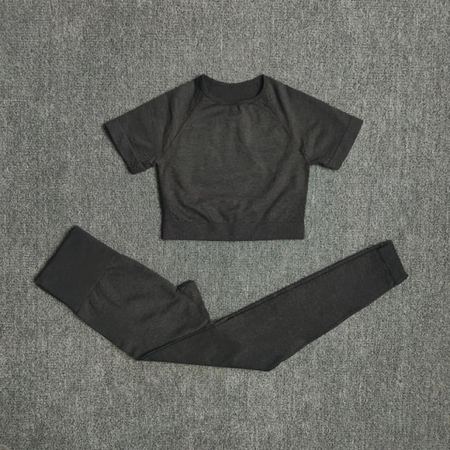 Conjunto Fitness Sem Costura 2/3/5 Peças