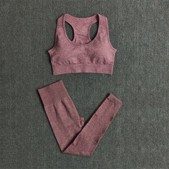Conjunto Fitness Sem Costura 2/3/5 Peças