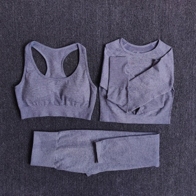 Conjunto Fitness Sem Costura 2/3/5 Peças