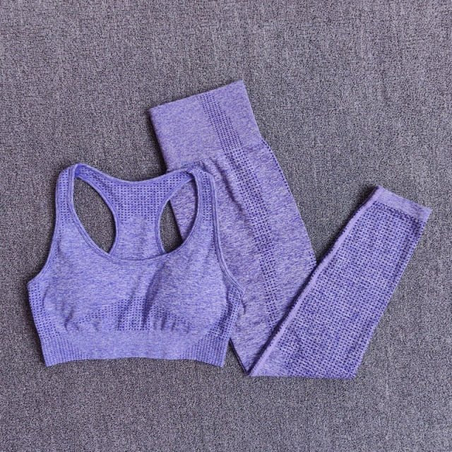 Conjunto Fitness Sem Costura 2/3/5 Peças