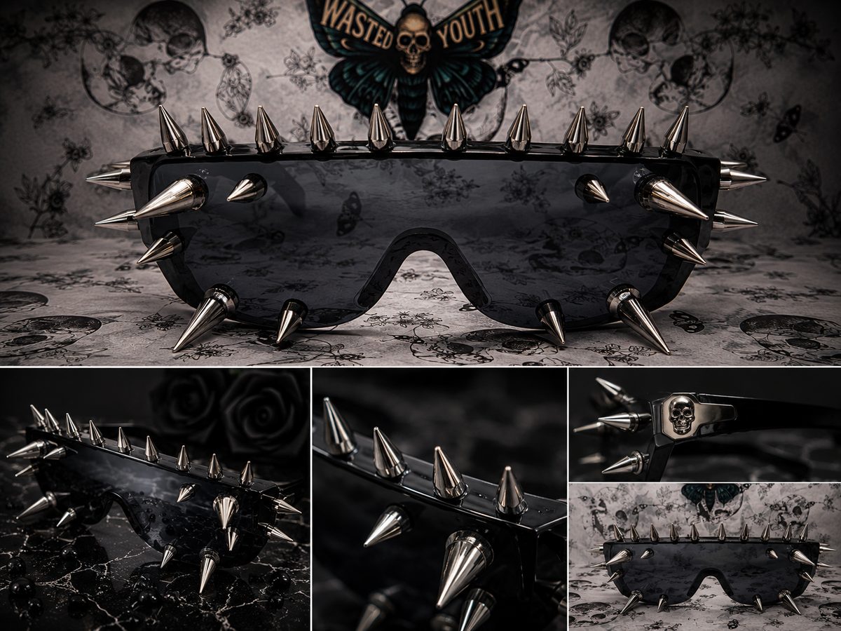 y2k gothic style spiked Sunglasses