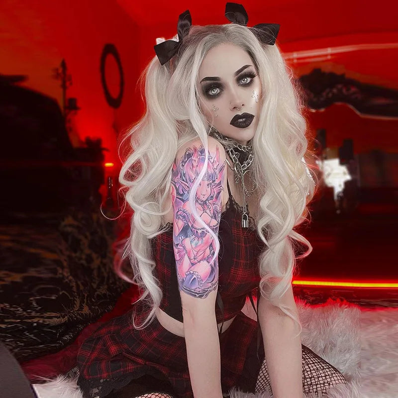 Novo Contraste Lace Plaid Saia Plissada Vintage Sexy Skater Roupas Harajuku Gothic Punk Inglaterra Estilo Y2k Saia