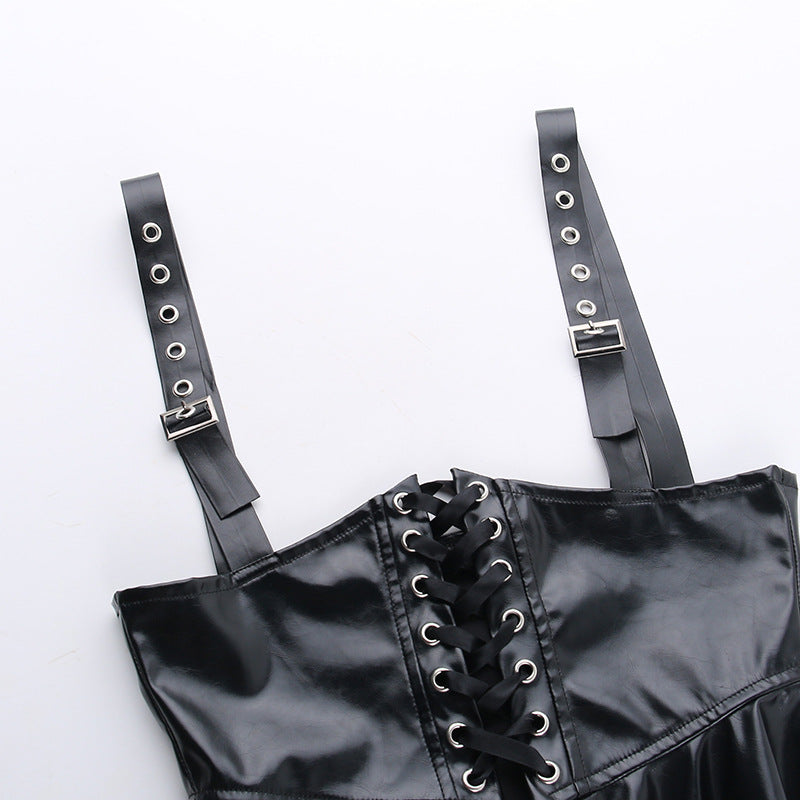 Altgoth escuro academia gótico vestido feminino harajuku streetwear fairycore grunge rendas retalhos puff manga vestido de cintura alta feminino