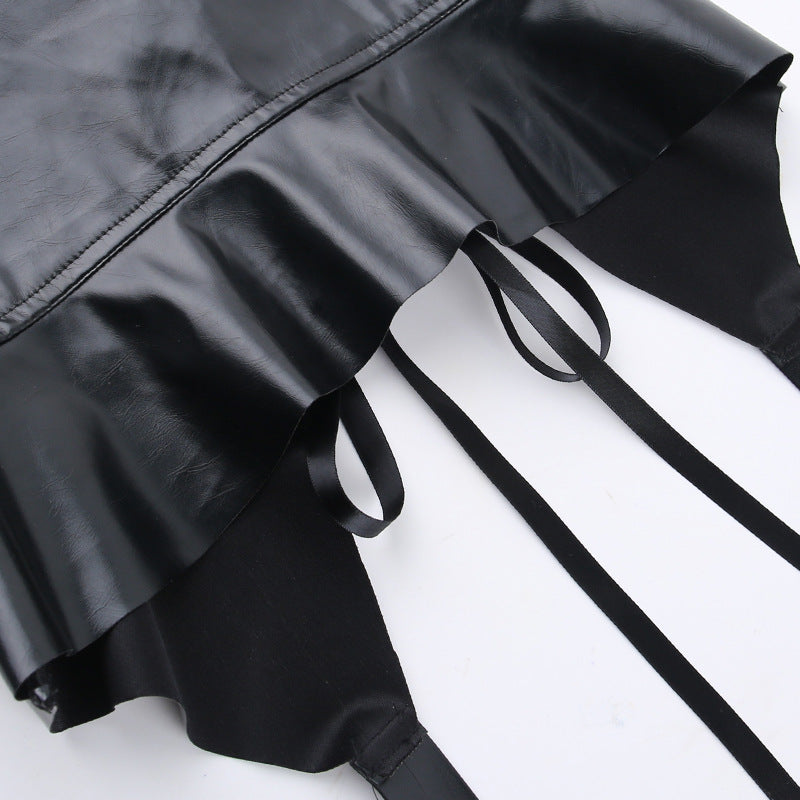 Altgoth escuro academia gótico vestido feminino harajuku streetwear fairycore grunge rendas retalhos puff manga vestido de cintura alta feminino