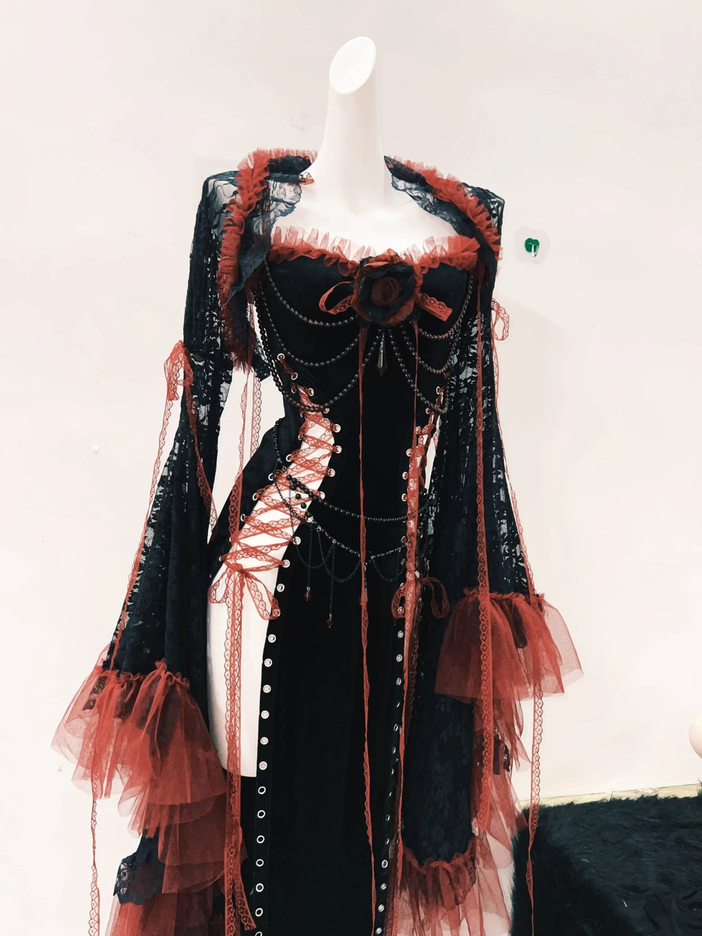Lolita vestido gótico vestido punk vestido vintage roupas góticas y2k moda harajuku vestido de renda y2k vestido de fada grunge