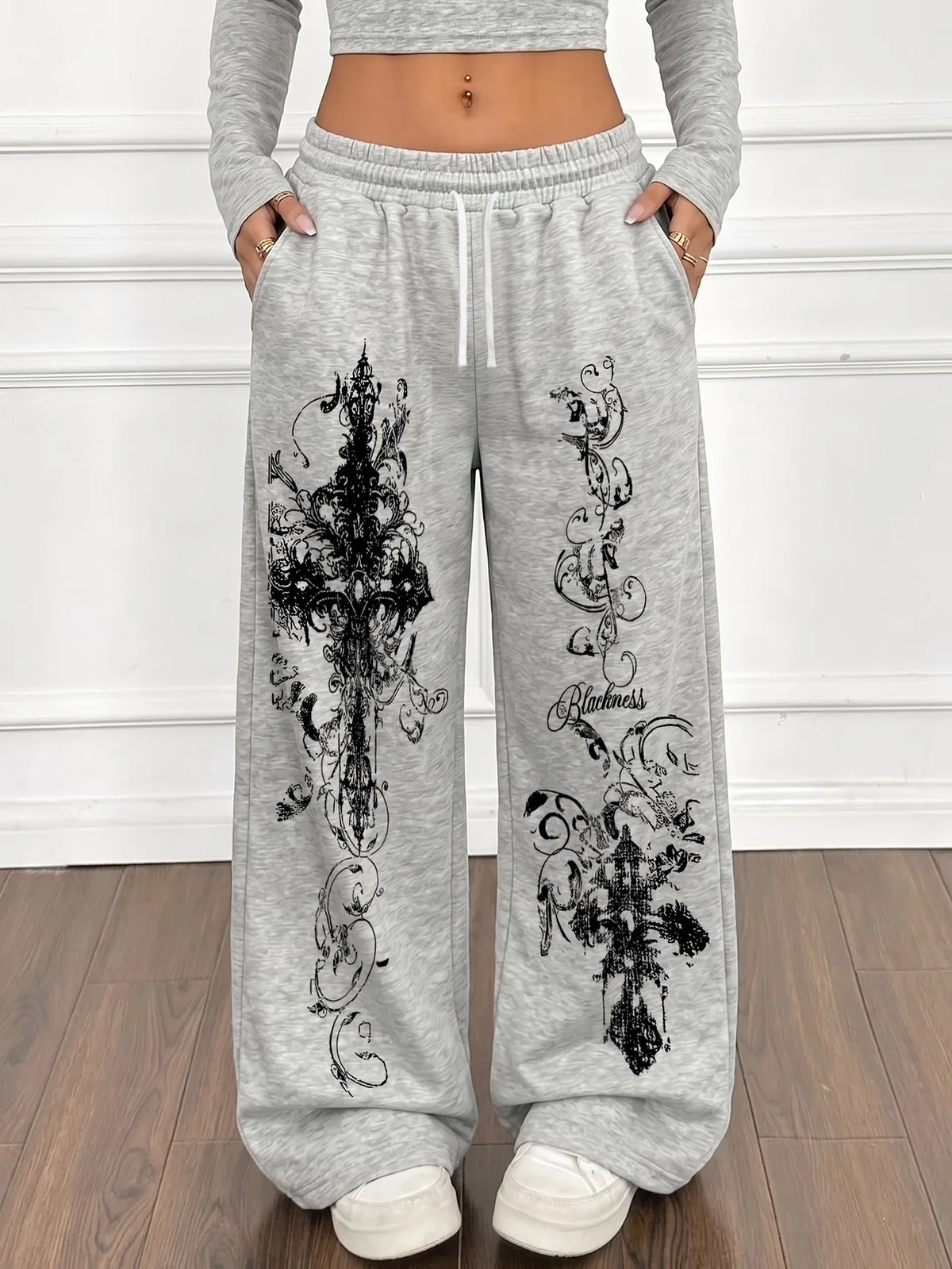 Calças Estampadas com Espinhos Estilo Gótico Y2K da Moda 2026, Calças de Corrida Masculinas e Femininas, Calças Retas Estilo Rock Retrô, Calças Casuais de Rua da Moda