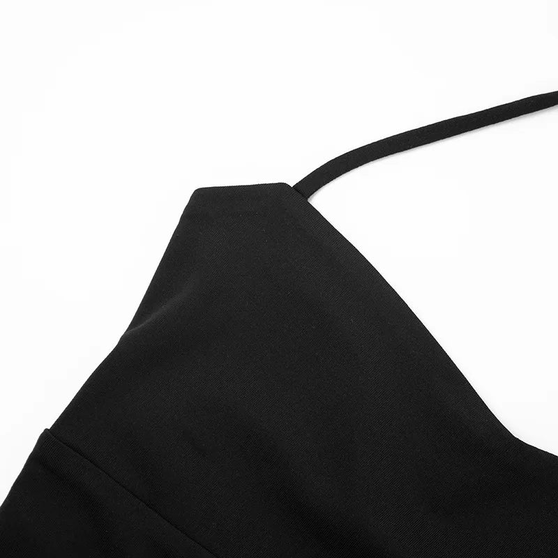 Laço de volta espartilho topo pescoço-montado colheita topo feminino roupas ousado y2k acessórios sem costas sexy clube outfit camison verano ropa mujer