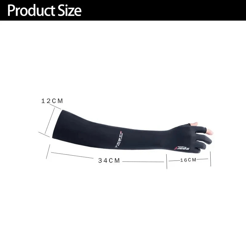 Mangas de braço solares uv, punhos longos para ciclismo, homens, mulheres, proteção solar legal, luvas de condução para motociclista, capa de mão, verão