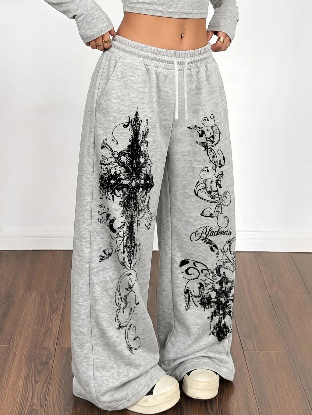 Calças Estampadas com Espinhos Estilo Gótico Y2K da Moda 2026, Calças de Corrida Masculinas e Femininas, Calças Retas Estilo Rock Retrô, Calças Casuais de Rua da Moda