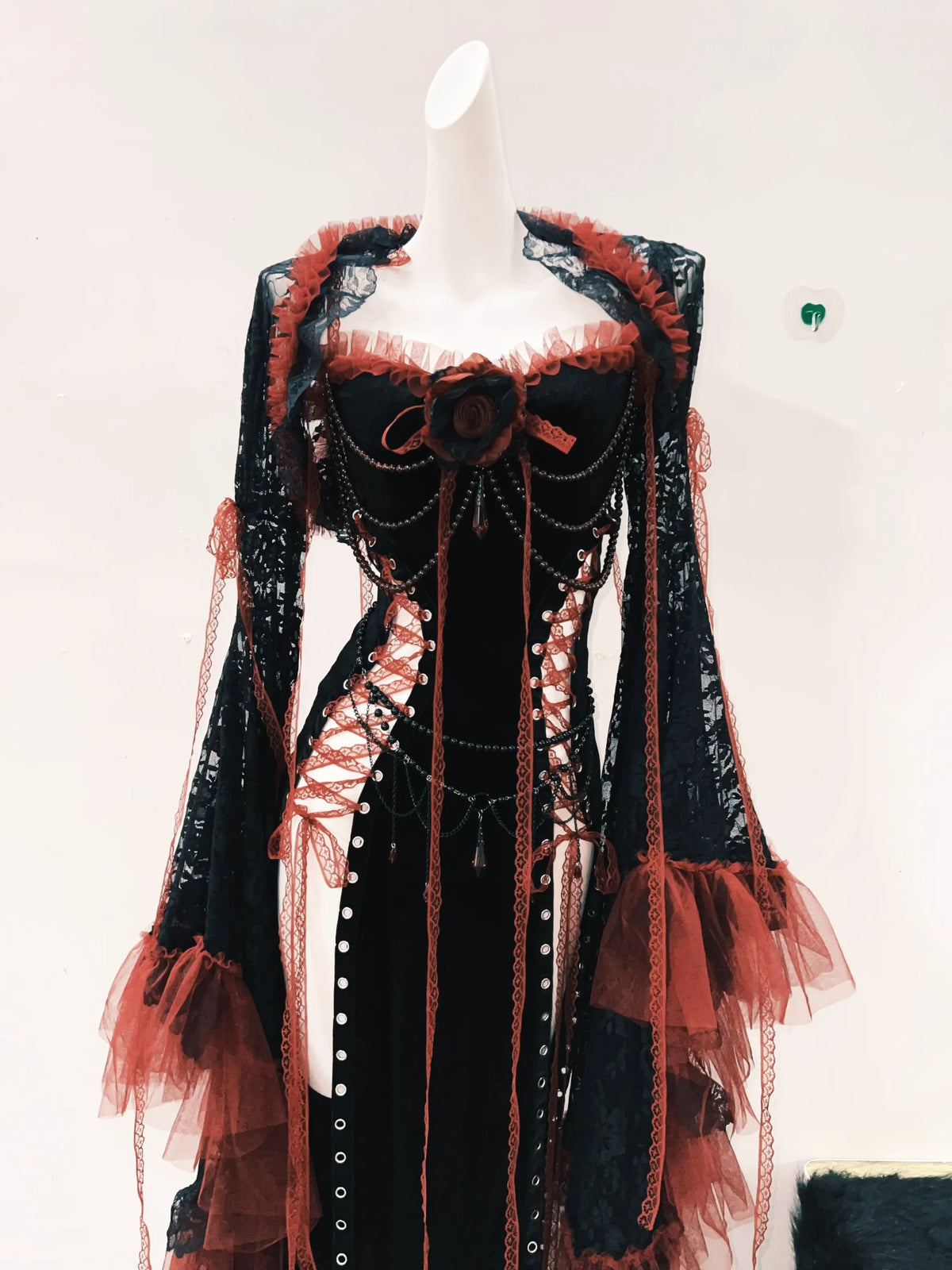Lolita vestido gótico vestido punk vestido vintage roupas góticas y2k moda harajuku vestido de renda y2k vestido de fada grunge