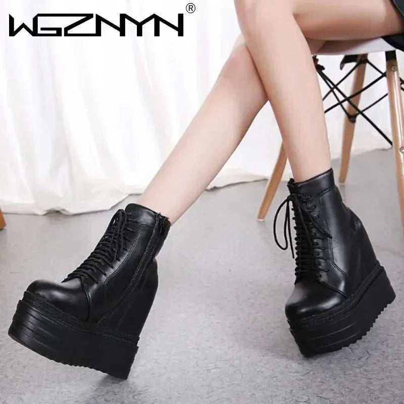 Bota Punk Plataforma 14cm