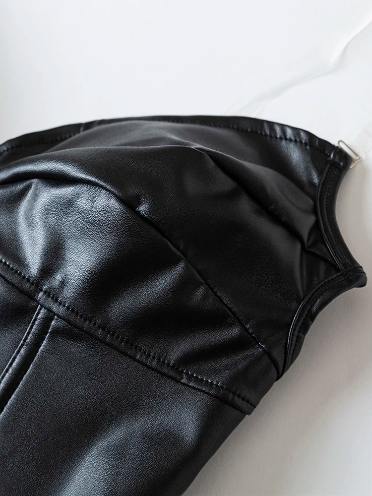 Mulheres sem alças corpete apertado espartilho sexy colete senhoras personalidade streetwear estilo steampunk preto sem costas magro-ajuste topos