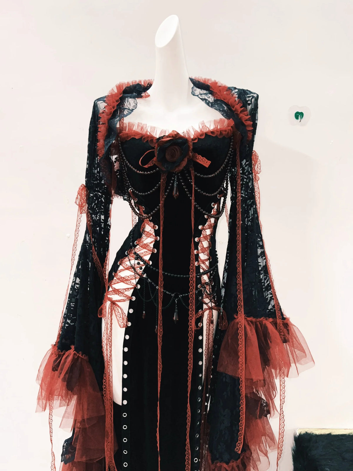 Lolita vestido gótico vestido punk vestido vintage roupas góticas y2k moda harajuku vestido de renda y2k vestido de fada grunge