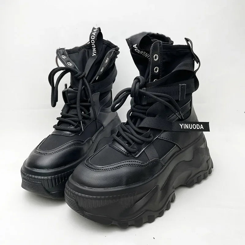 Nova plataforma tênis feminino cruz rendas até luz sapatos casuais designer de moda sapatos vulcanizados casuais marca senhoras botas curtas