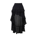 Goth escuro kawaii preto em camadas saias 90s retro irregular hem festa bottoms shopping gótico moda feminina arrastando saia alt roupas