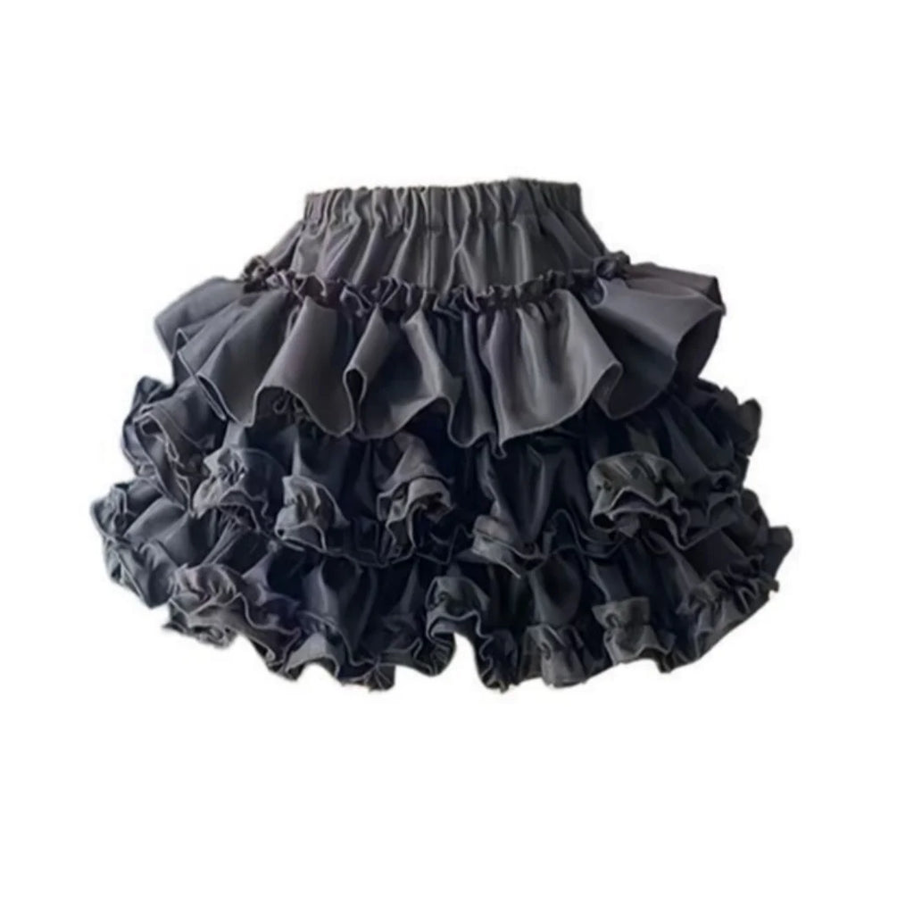 Saias Femininas com Camadas e Babados, Minissaia com Detalhes Cruzados, Shorts Embutidos, Skort Japonês Kawaii, Estilo Gótico Punk Y2K, Harajuku Anos 90, Sexy