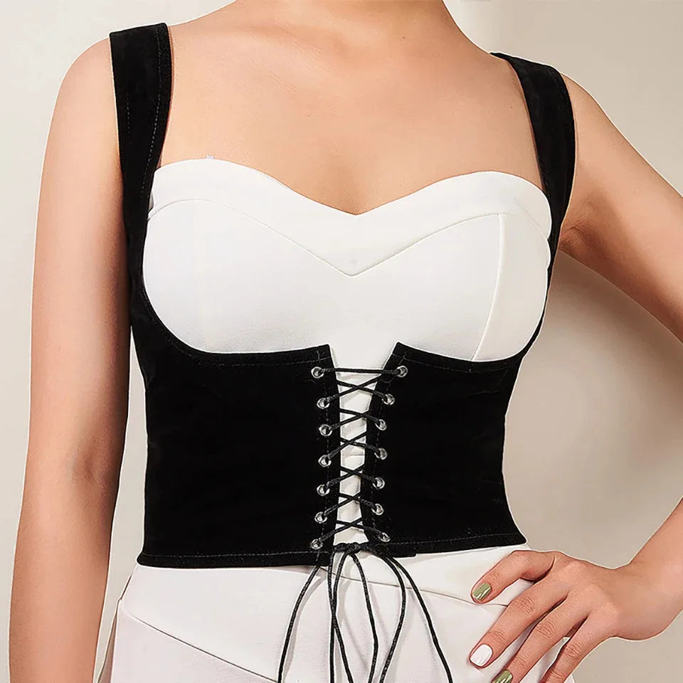 Mulheres rendas até underbust espartilho cinto cintura treinamento espartilho topo sexy steampunk bustier cintura cincher cinta de espaguete cami topo de colheita