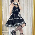 2025 gótico doce floral cinta lolita vestido feminino causal y2k festa midi vestido praia arco kawaii roupas de uma peça vestido punk