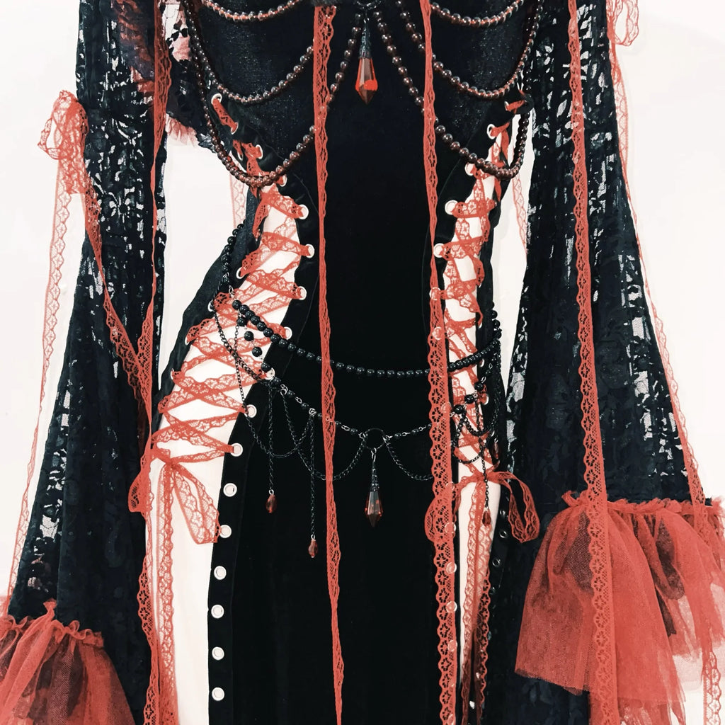 Lolita vestido gótico vestido punk vestido vintage roupas góticas y2k moda harajuku vestido de renda y2k vestido de fada grunge