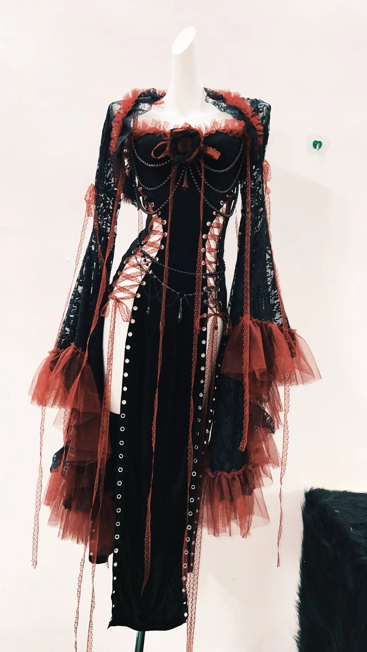 Lolita vestido gótico vestido punk vestido vintage roupas góticas y2k moda harajuku vestido de renda y2k vestido de fada grunge