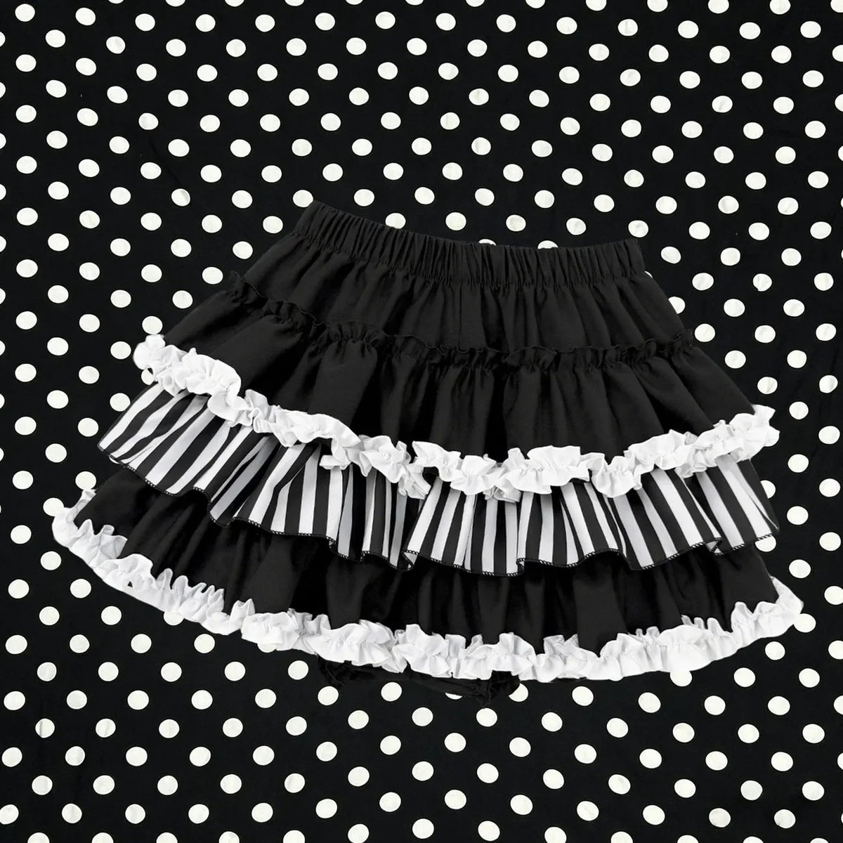 Y2k gótico punk preto branco saia curta feminina quente pintainho escuro bolinhas plissado bolo saia feminina doce chique lolita saias de renda