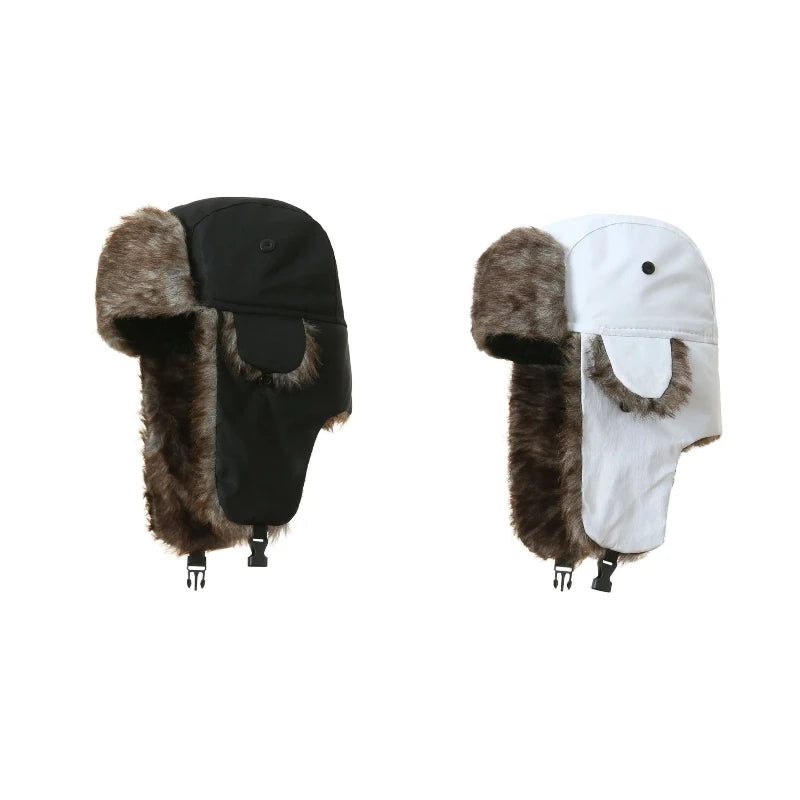 Chapéu de inverno masculino Ushanka Trapper Soldado Russo Ear Flap Cap Earflap