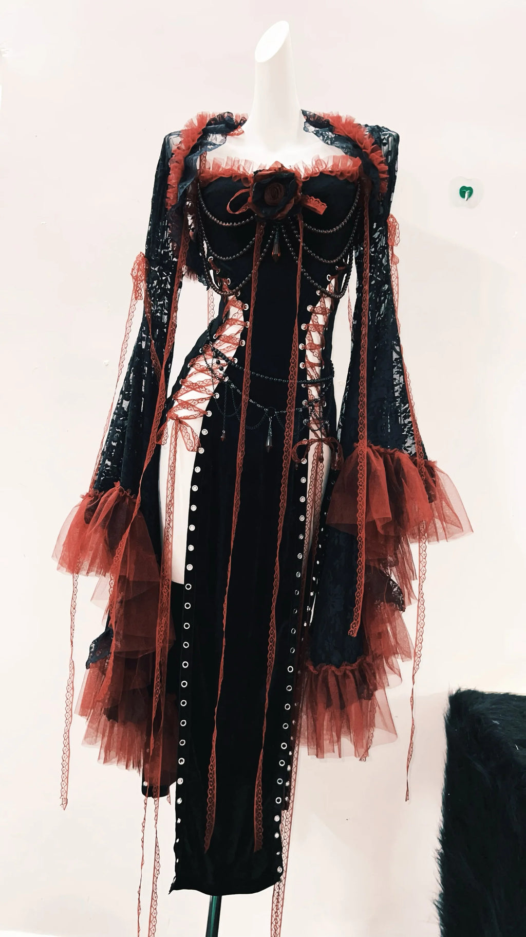 Lolita vestido gótico vestido punk vestido vintage roupas góticas y2k moda harajuku vestido de renda y2k vestido de fada grunge