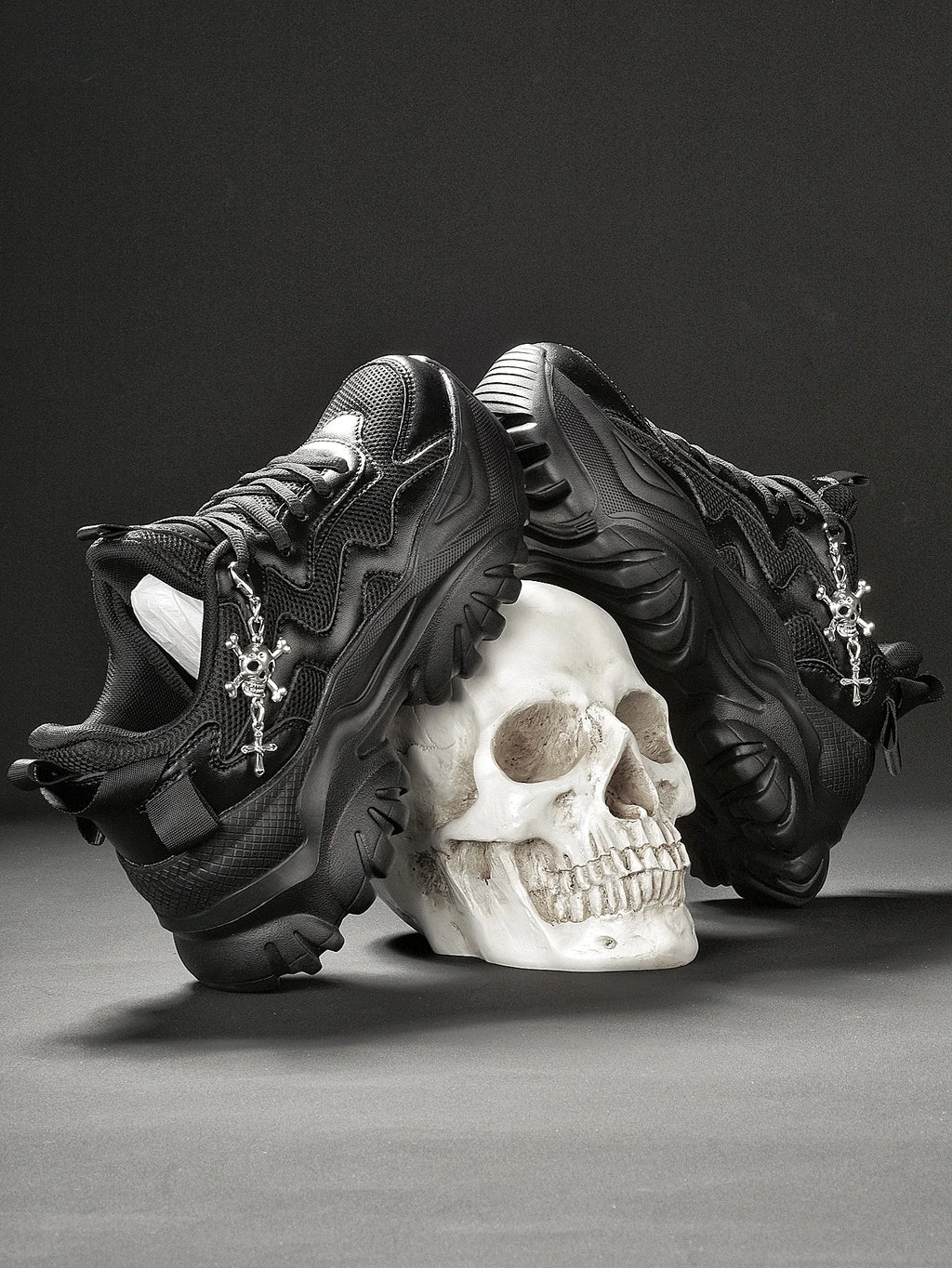 Tênis Casuais Femininos de Moda, Plataforma Branca Pura, Salto Alto, Estilo Punk para Halloween, Tênis Esportivos Leves para Mulheres