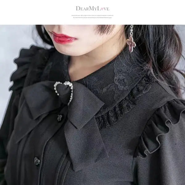 Saia Curta de Suspensório com Laço Estilo Gótico Japonês Lolita, Saia Xadrez Doce e Fofa para Meninas, Saia Mini em A com Renda, verão2026, preta sólida, kawaii