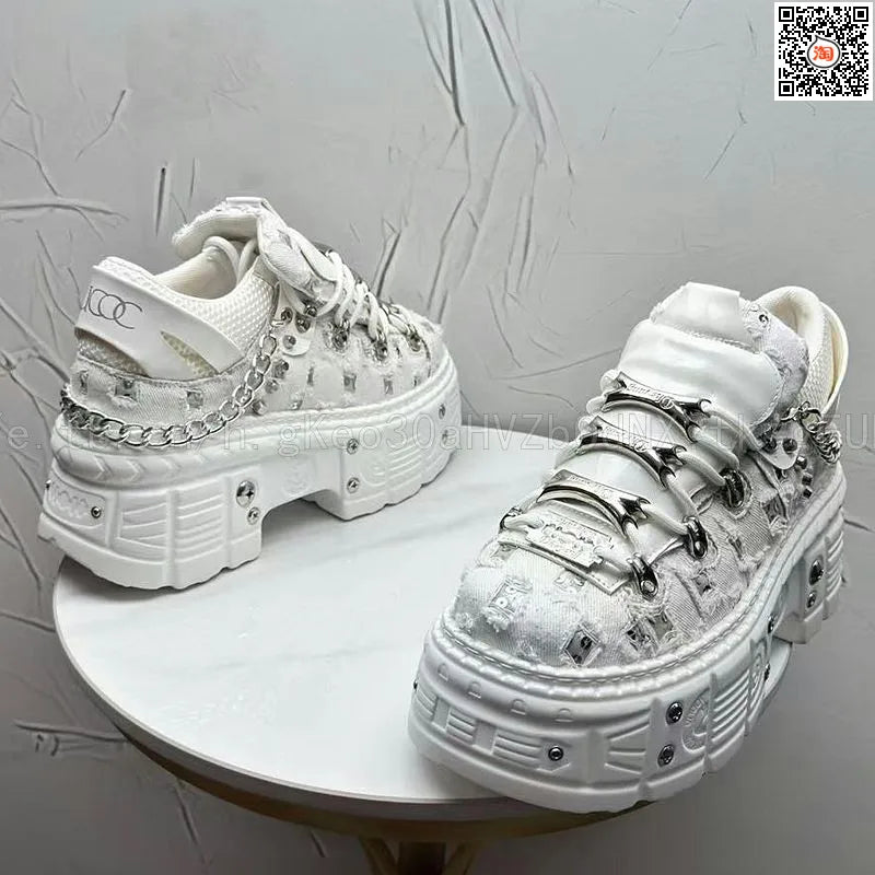Novo Lançamento Verão 2026: Tênis Masculino Estilo Punk com Plataforma, Personalidade Niche, Moda Urbana Descolada, Modelo Dad Shoes