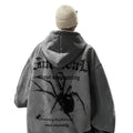 Gothic Spider Graphic Oversized Hoodie