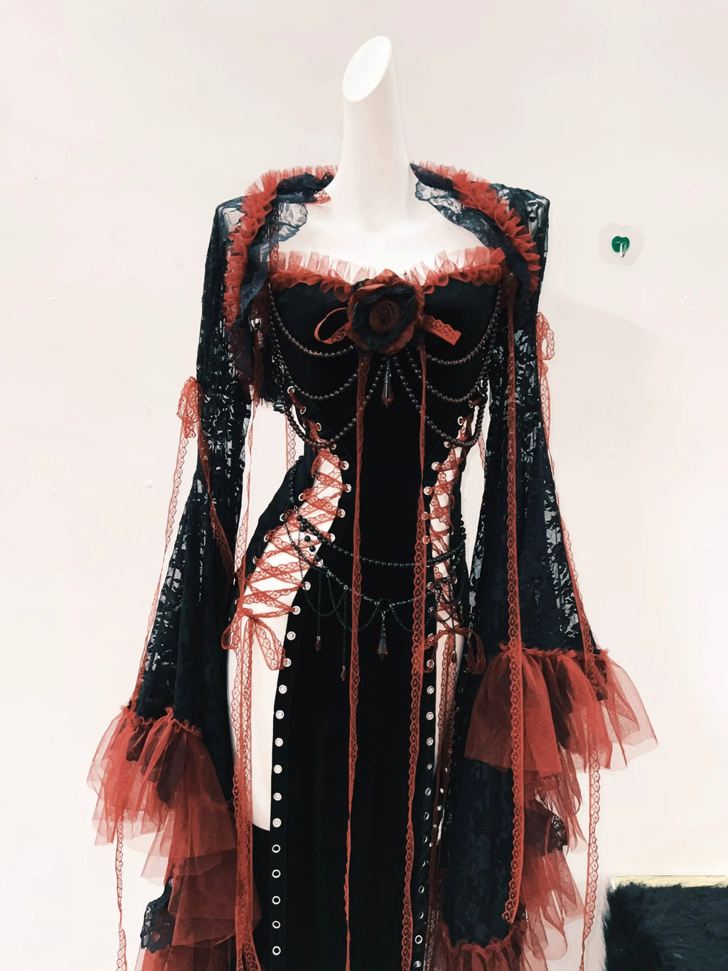 Lolita vestido gótico vestido punk vestido vintage roupas góticas y2k moda harajuku vestido de renda y2k vestido de fada grunge