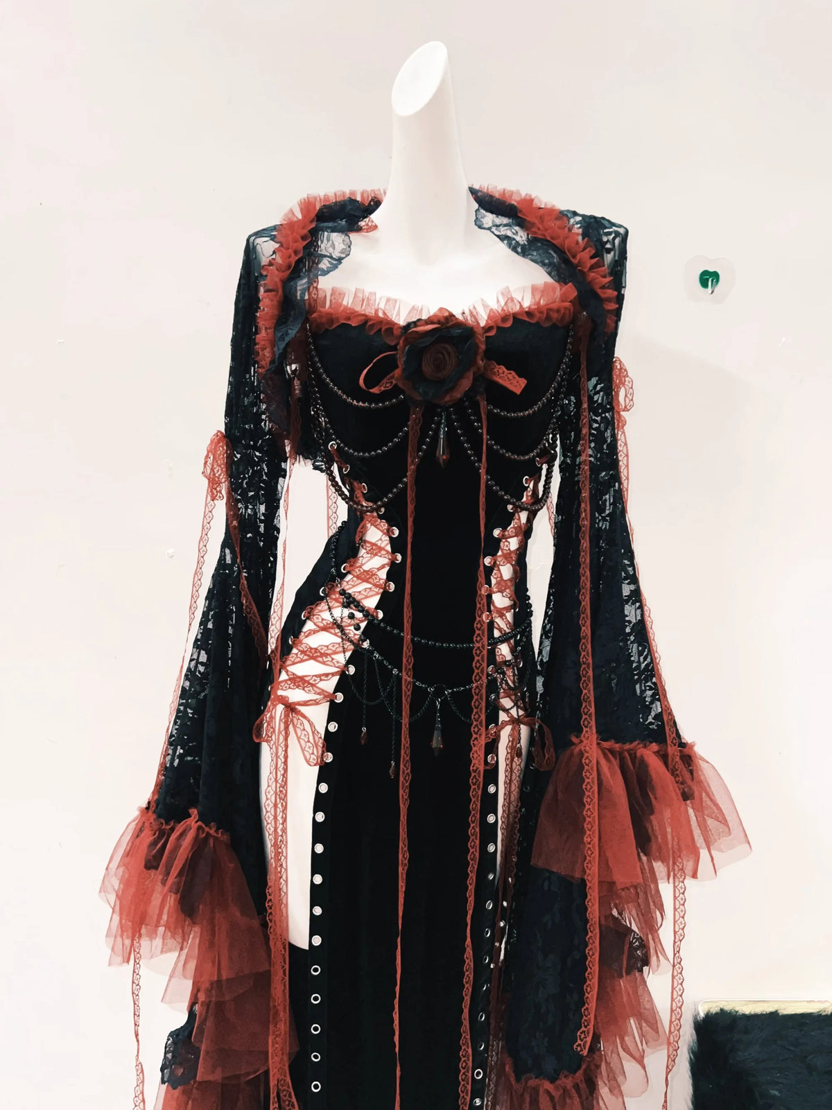 Lolita vestido gótico vestido punk vestido vintage roupas góticas y2k moda harajuku vestido de renda y2k vestido de fada grunge