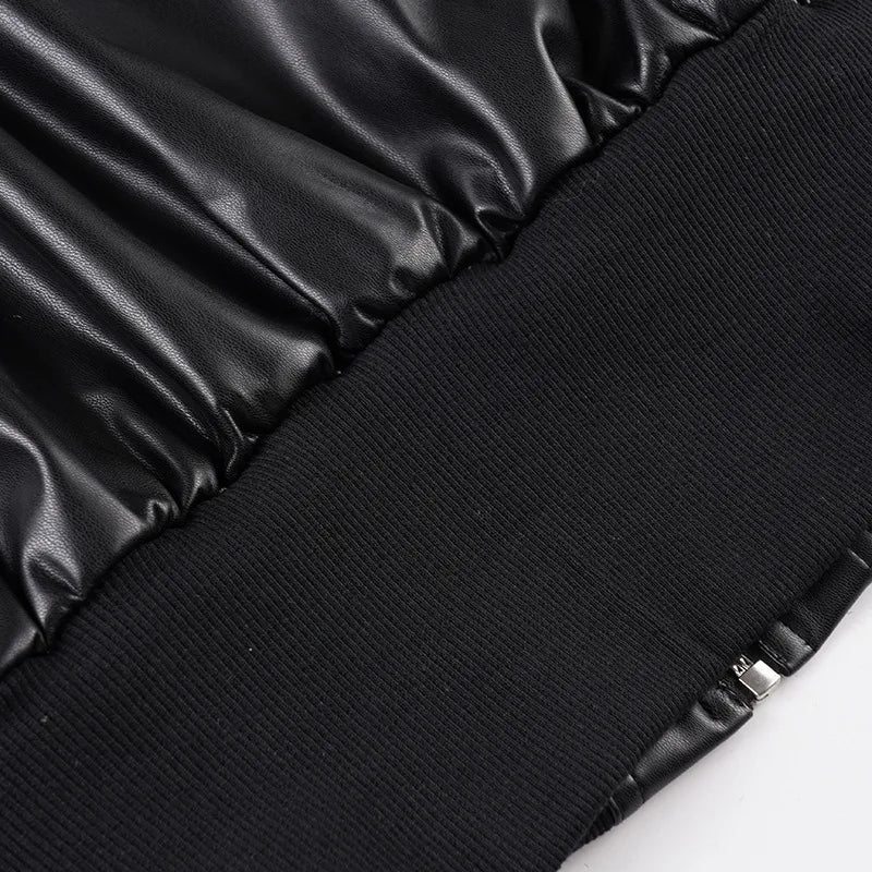 Altgoth americano vintage jaqueta de couro do plutônio feminino streetwear harajuku grunge emo alternativa grunge zíper casacos casuais feminino