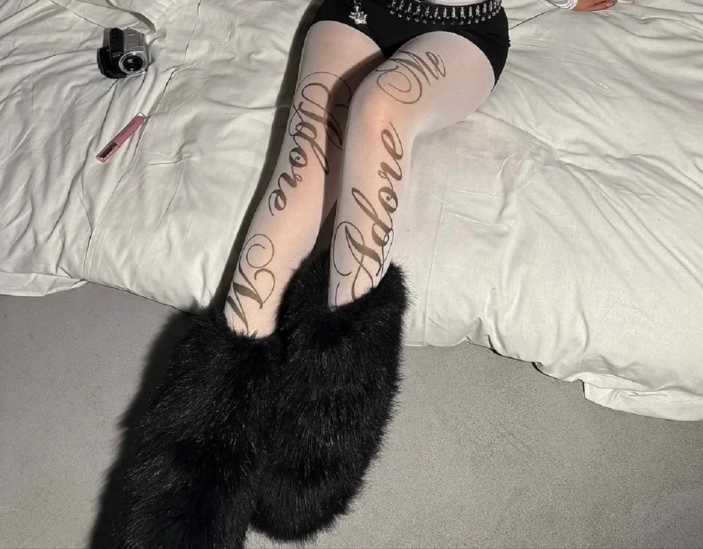 2000s clássico estilo y2k bonito impresso macacões para mulheres japonês doce kawaii meias finas lolita coxa meias altas emo gilrs