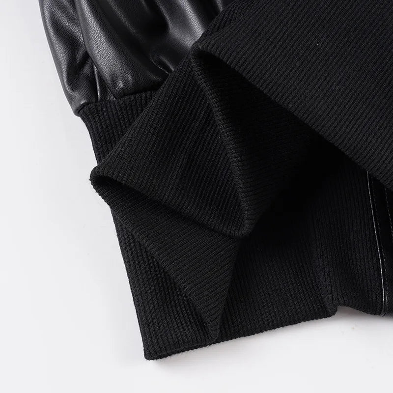 Altgoth americano vintage jaqueta de couro do plutônio feminino streetwear harajuku grunge emo alternativa grunge zíper casacos casuais feminino