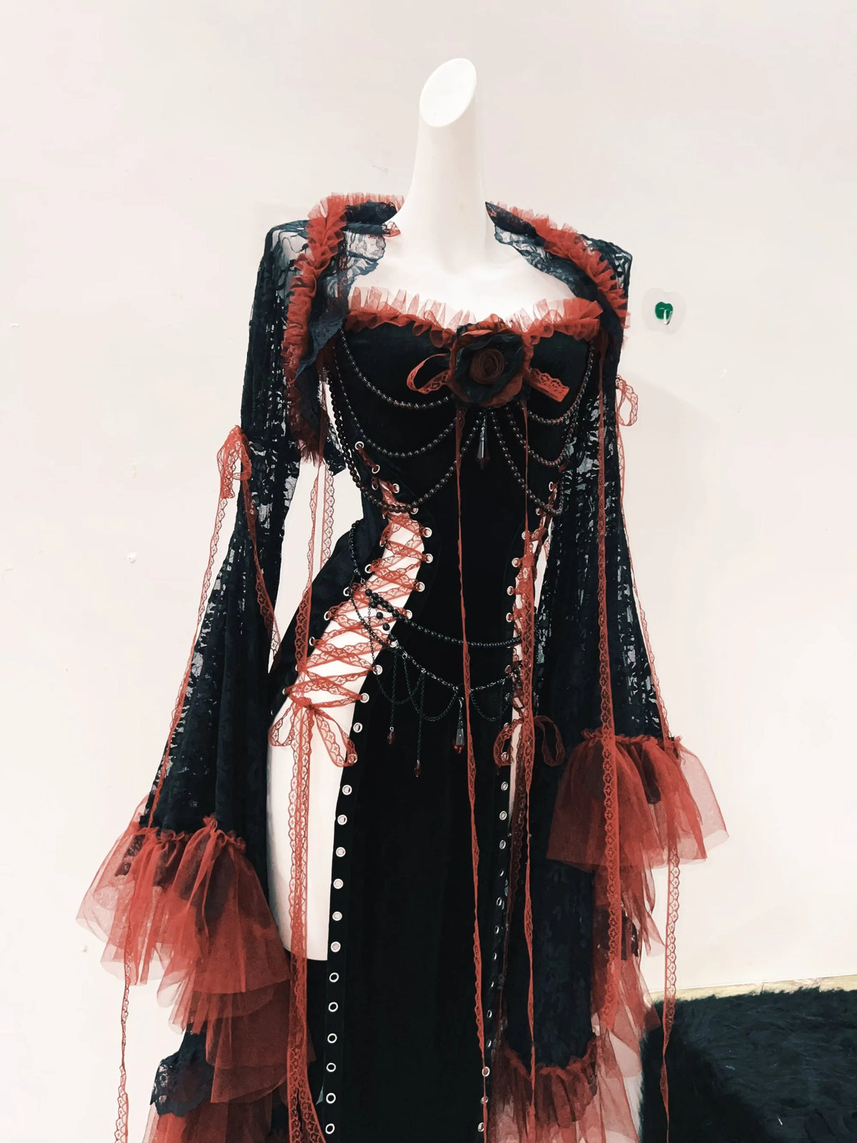 Lolita vestido gótico vestido punk vestido vintage roupas góticas y2k moda harajuku vestido de renda y2k vestido de fada grunge