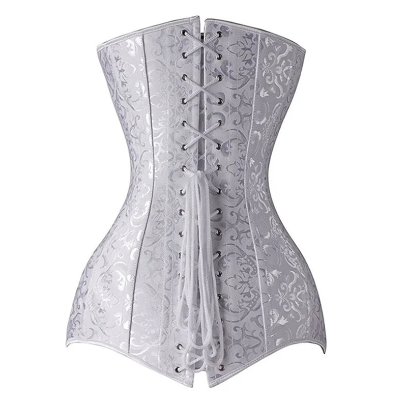 Preço por atacado Espartilho longo torso roupas sexy korse jacquard aço desossado bustier 6xl plus size korsett feminino steampunk gorset