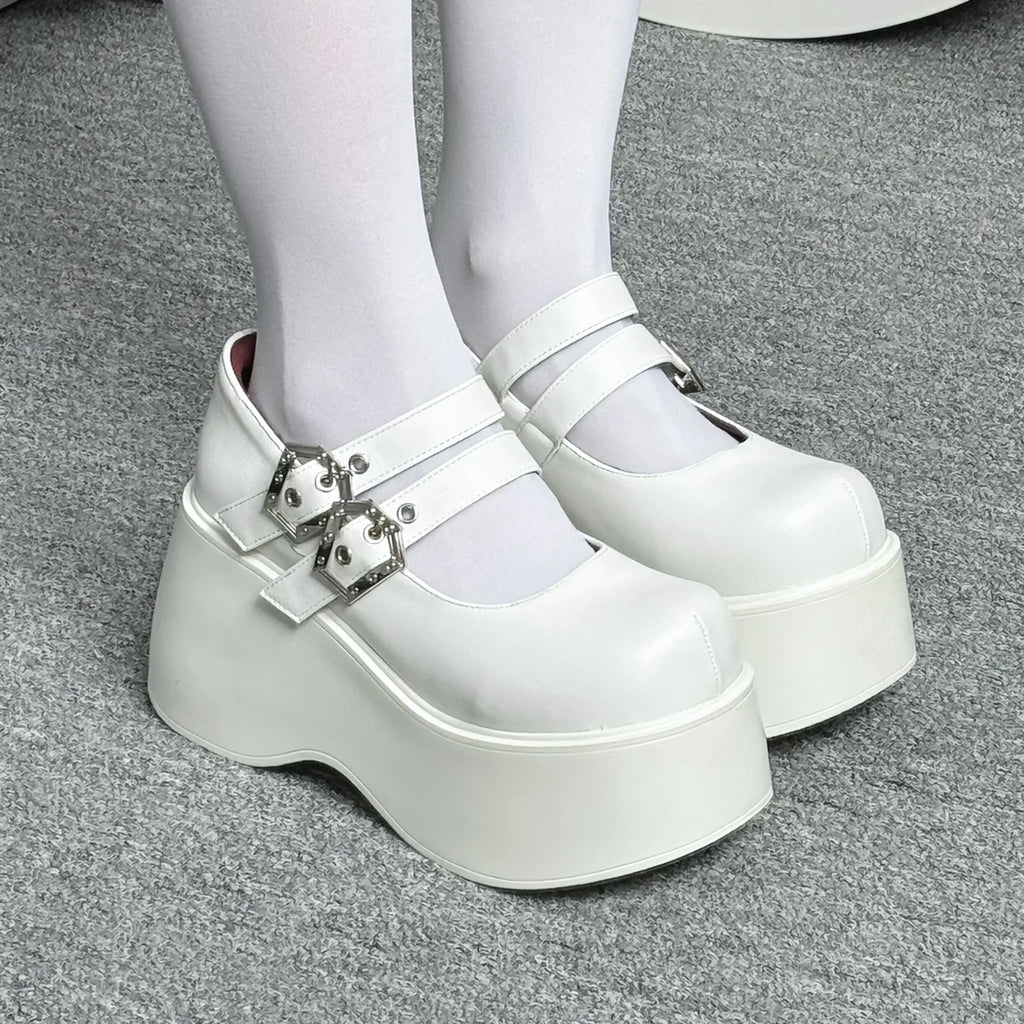 Sapato Lolita Punk Plataforma Nameless Witch