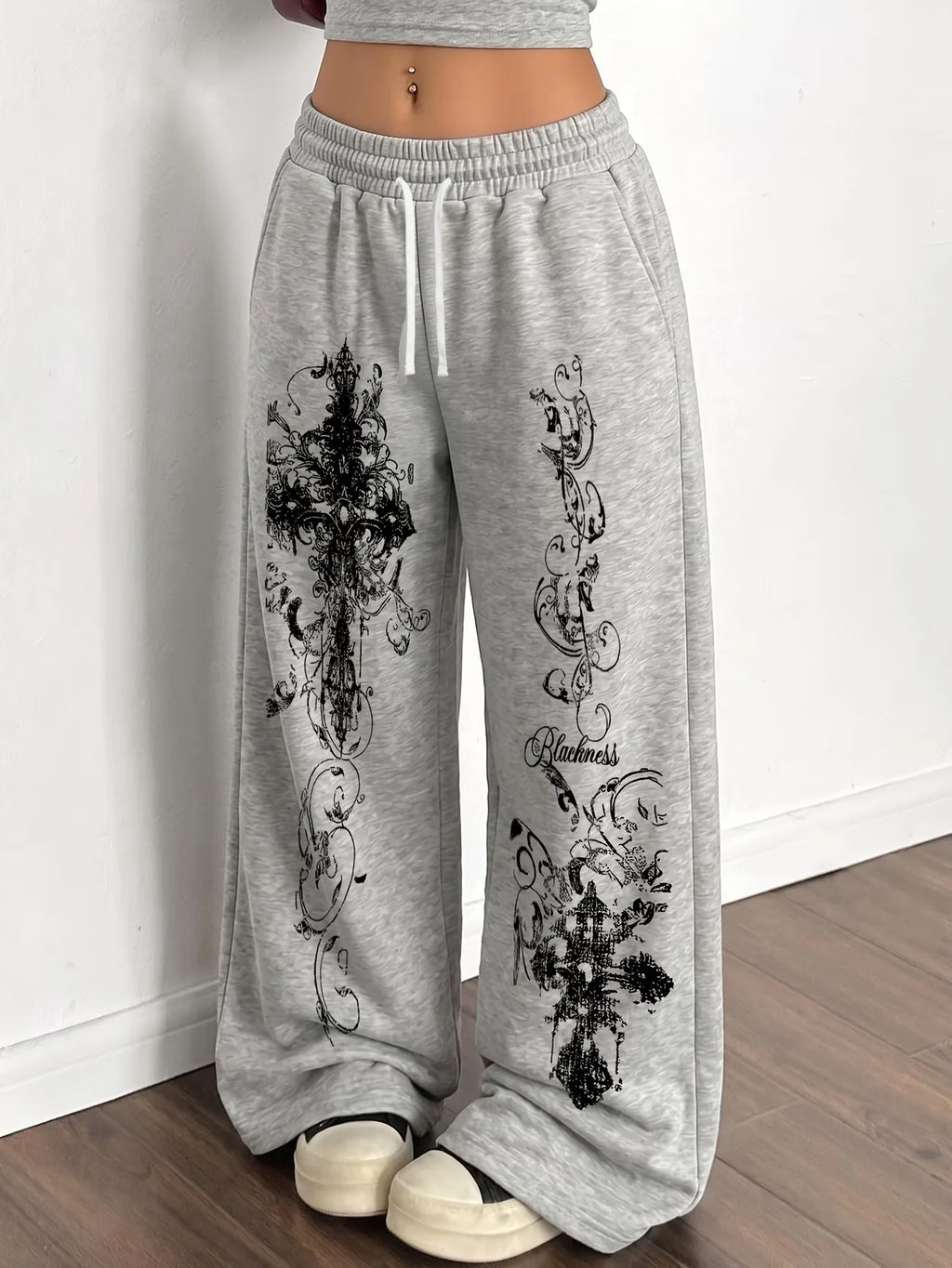 Calças Estampadas com Espinhos Estilo Gótico Y2K da Moda 2026, Calças de Corrida Masculinas e Femininas, Calças Retas Estilo Rock Retrô, Calças Casuais de Rua da Moda