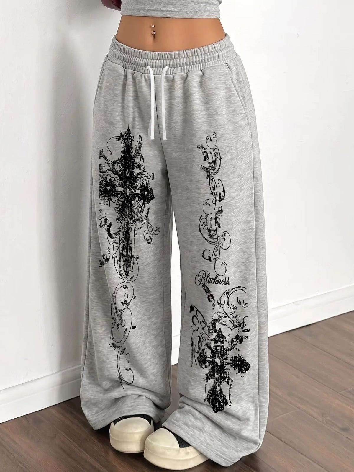 Calças Estampadas com Espinhos Estilo Gótico Y2K da Moda 2026, Calças de Corrida Masculinas e Femininas, Calças Retas Estilo Rock Retrô, Calças Casuais de Rua da Moda