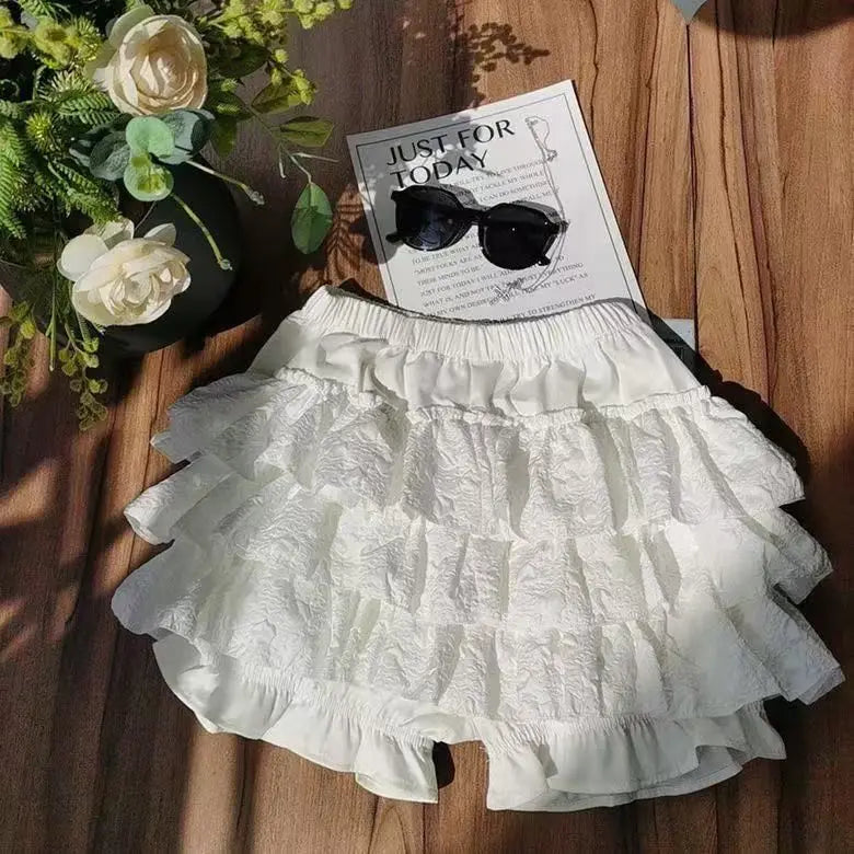 Saias Femininas com Camadas e Babados, Minissaia com Detalhes Cruzados, Shorts Embutidos, Skort Japonês Kawaii, Estilo Gótico Punk Y2K, Harajuku Anos 90, Sexy