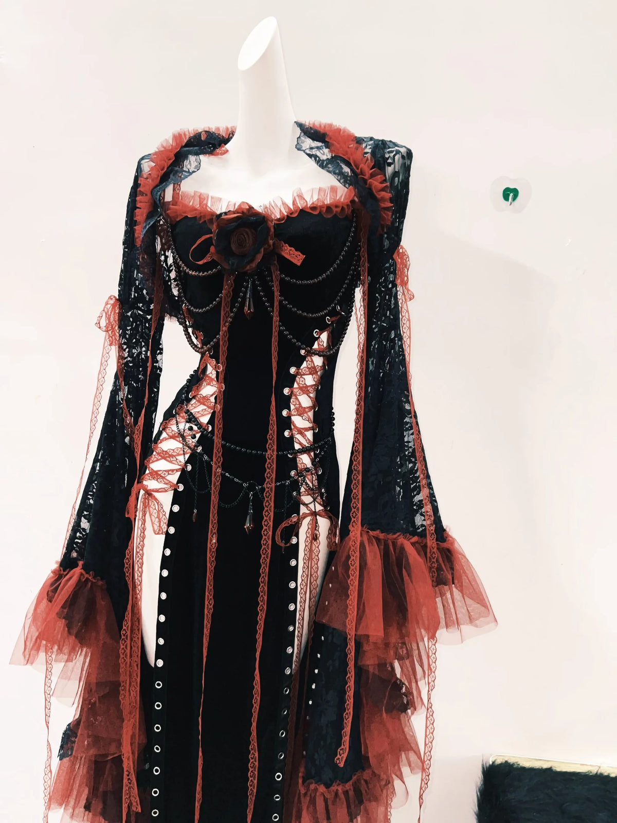 Lolita vestido gótico vestido punk vestido vintage roupas góticas y2k moda harajuku vestido de renda y2k vestido de fada grunge