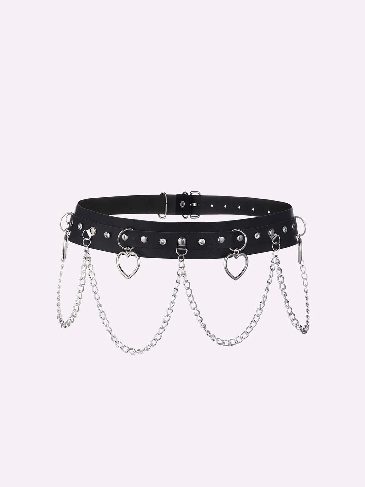 Lua pingente corrente franja goth cinto punk preto couro do plutônio cintos vintage cintura para mulheres meninas
