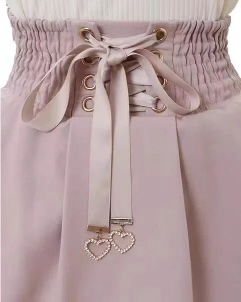 Minissaia Feminina Estilo Lolita Doce Japonês, Retro Elegante, com Renda e Faixas, Saias de Festa em Camadas, Gótica Y2k com Fivelas Metálicas