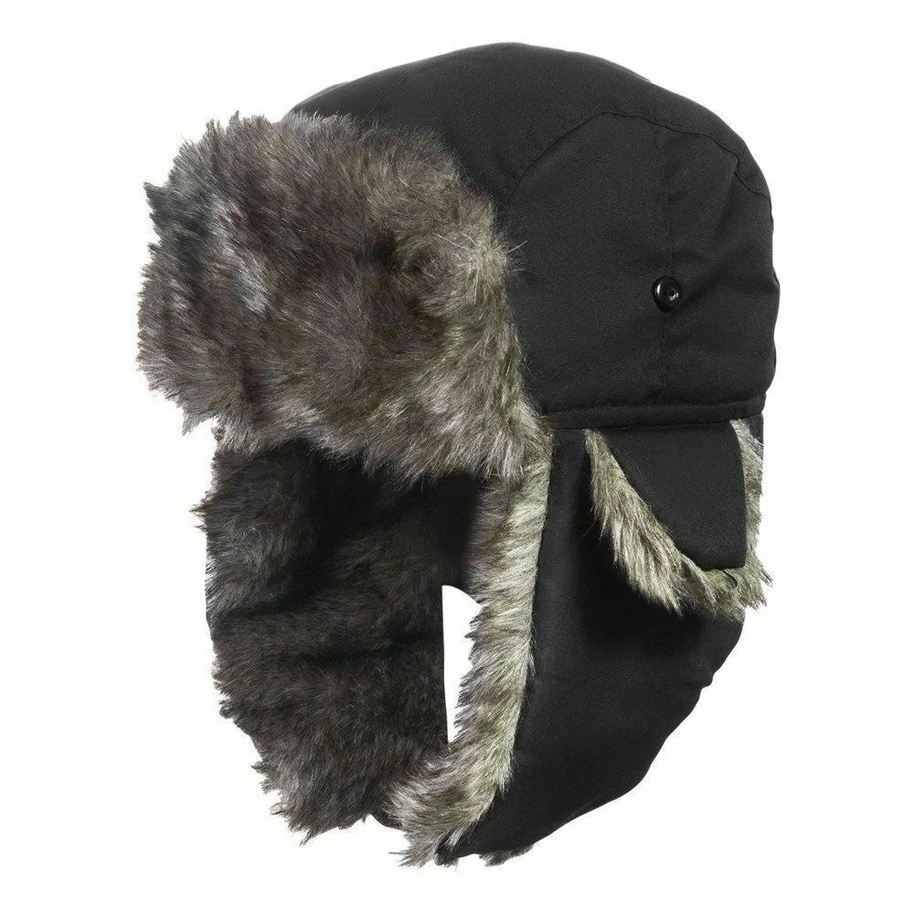 Chapéu de inverno masculino Ushanka Trapper Soldado Russo Ear Flap Cap Earflap