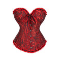 BurVogue Mulheres Lace Up Sexy Floral Desossado Espartilho Overbust Corpo Shaper BustierLingerie Bodyshaper Top Espartilhos Top